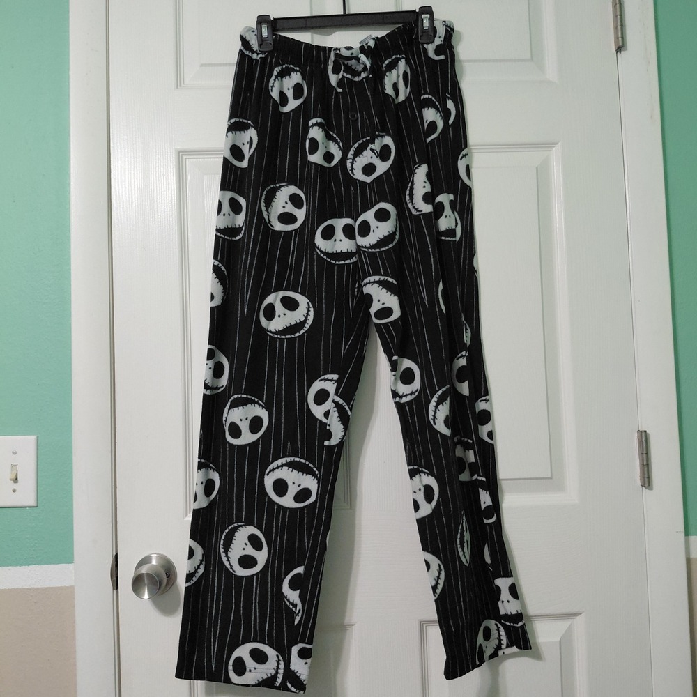 Disney Nightmare Before Christmas Jack Skellington Fleece Pajama Pants Large